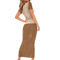 Cowgirl Dinosaur Short Sleeve Bodycon Dress Retro Western Yoke - Wonder Print Shop