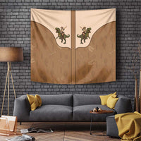 Cowgirl Dinosaur Tapestry Retro Western Yoke - Wonder Print Shop