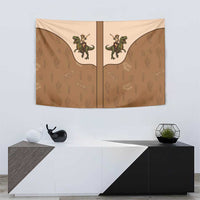 Cowgirl Dinosaur Tapestry Retro Western Yoke - Wonder Print Shop