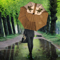 Cowgirl Dinosaur Umbrella Retro Western Yoke - Wonder Print Shop