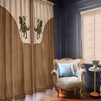 Cowgirl Dinosaur Window Curtain Retro Western Yoke - Wonder Print Shop