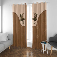 Cowgirl Dinosaur Window Curtain Retro Western Yoke - Wonder Print Shop