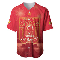 Custom World Football 2026 Spain Baseball Jersey iVamos La Roja