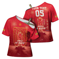Custom World Football 2026 Spain Cross Shoulder Shirt iVamos La Roja