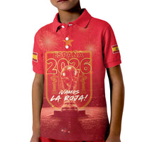 Custom World Football 2026 Spain Kid Polo Shirt iVamos La Roja