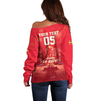 Custom World Football 2026 Spain Off Shoulder Sweater iVamos La Roja