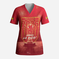 Custom World Football 2026 Spain Scrub Top iVamos La Roja