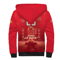 Custom World Football 2026 Spain Sherpa Hoodie iVamos La Roja