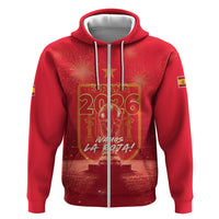 Custom World Football 2026 Spain Zip Hoodie iVamos La Roja