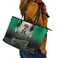 Nigeria Independence Day Leather Tote Bag Proud To Be Nigerian