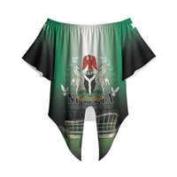 Nigeria Independence Day Off Shoulder Wrap Waist Top Proud To Be Nigerian
