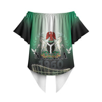 Nigeria Independence Day Off Shoulder Wrap Waist Top Proud To Be Nigerian
