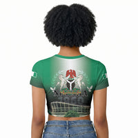 Nigeria Independence Day Raglan Cropped T shirt Proud To Be Nigerian