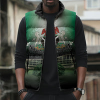Nigeria Independence Day Sleeveless Puffer Jacket Proud To Be Nigerian
