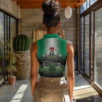 Nigeria Independence Day Women Sleeveless Polo Shirt Proud To Be Nigerian