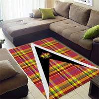 Saint Lucia Creole Day Area Rug Madras Pattern Flag Style