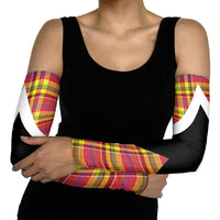 Saint Lucia Creole Day Arm Sleeves Madras Pattern Flag Style
