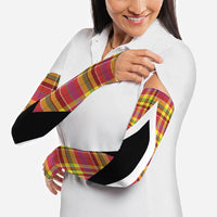 Saint Lucia Creole Day Arm Sleeves Madras Pattern Flag Style