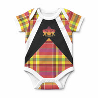 Saint Lucia Creole Day Baby Onesie Madras Pattern Flag Style