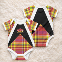 Saint Lucia Creole Day Baby Onesie Madras Pattern Flag Style