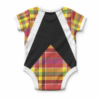 Saint Lucia Creole Day Baby Onesie Madras Pattern Flag Style