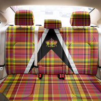 Saint Lucia Creole Day Back Car Seat Cover Madras Pattern Flag Style