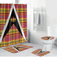 Saint Lucia Creole Day Bathroom Set Madras Pattern Flag Style