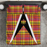 Saint Lucia Creole Day Bedding Set Madras Pattern Flag Style