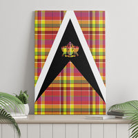 Saint Lucia Creole Day Canvas Wall Art Madras Pattern Flag Style