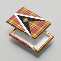 Saint Lucia Creole Day Canvas Wall Art Madras Pattern Flag Style