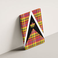 Saint Lucia Creole Day Canvas Wall Art Madras Pattern Flag Style