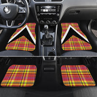 Saint Lucia Creole Day Car Mats Madras Pattern Flag Style