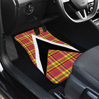 Saint Lucia Creole Day Car Mats Madras Pattern Flag Style
