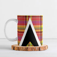 Saint Lucia Creole Day Ceramic Mug Madras Pattern Flag Style