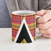 Saint Lucia Creole Day Ceramic Mug Madras Pattern Flag Style