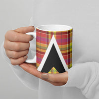 Saint Lucia Creole Day Ceramic Mug Madras Pattern Flag Style