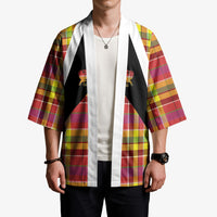 Saint Lucia Creole Day Kimono Madras Pattern Flag Style