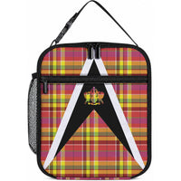 Saint Lucia Creole Day Lunch Bag Madras Pattern Flag Style