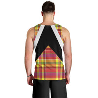Saint Lucia Creole Day Men Tank Top Madras Pattern Flag Style