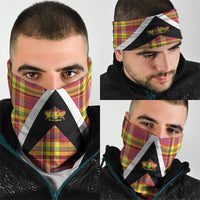 Saint Lucia Creole Day Neck Gaiter Madras Pattern Flag Style