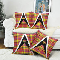 Saint Lucia Creole Day Pillow Cover Madras Pattern Flag Style