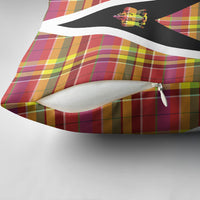 Saint Lucia Creole Day Pillow Cover Madras Pattern Flag Style