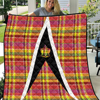 Saint Lucia Creole Day Quilt Madras Pattern Flag Style