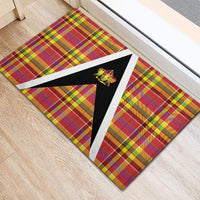 Saint Lucia Creole Day Rubber Doormat Madras Pattern Flag Style