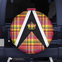 Saint Lucia Creole Day Spare Tire Cover Madras Pattern Flag Style