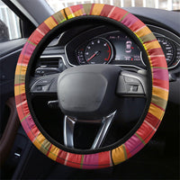 Saint Lucia Creole Day Steering Wheel Cover Madras Pattern Flag Style