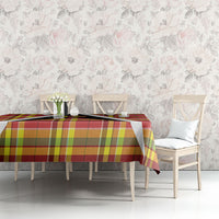 Saint Lucia Creole Day Tablecloth Madras Pattern Flag Style
