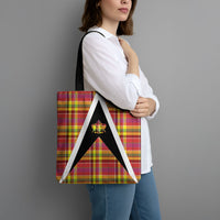Saint Lucia Creole Day Tote Bag Madras Pattern Flag Style