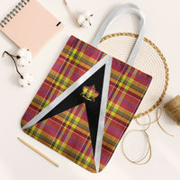 Saint Lucia Creole Day Tote Bag Madras Pattern Flag Style
