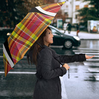 Saint Lucia Creole Day Umbrella Madras Pattern Flag Style